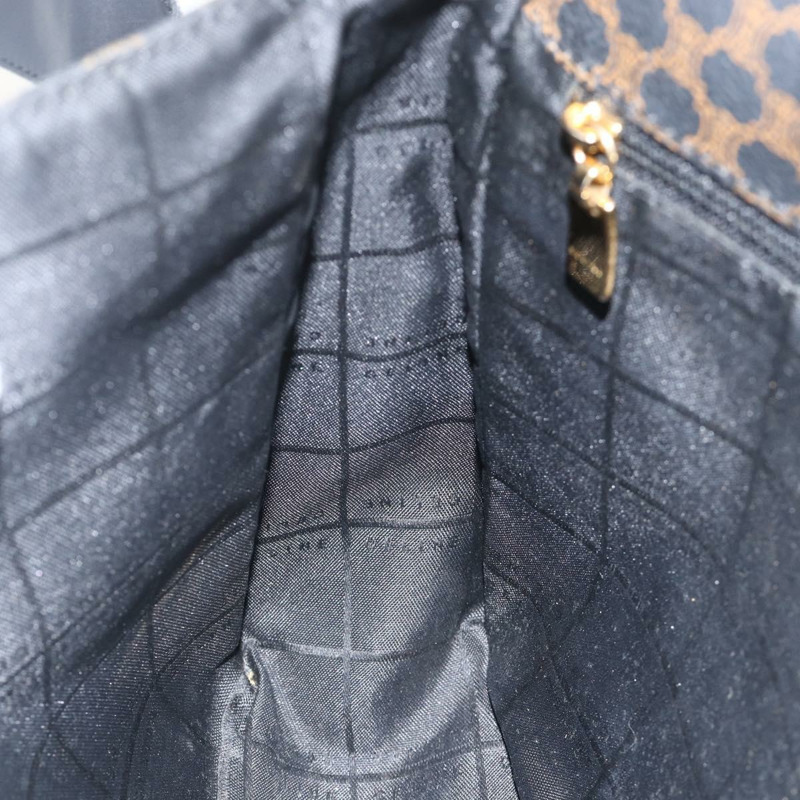 【日本直送】CELINE Macadam帆布肩背包 PVC皮革 黑色金色 正品 YKZ1522A-19