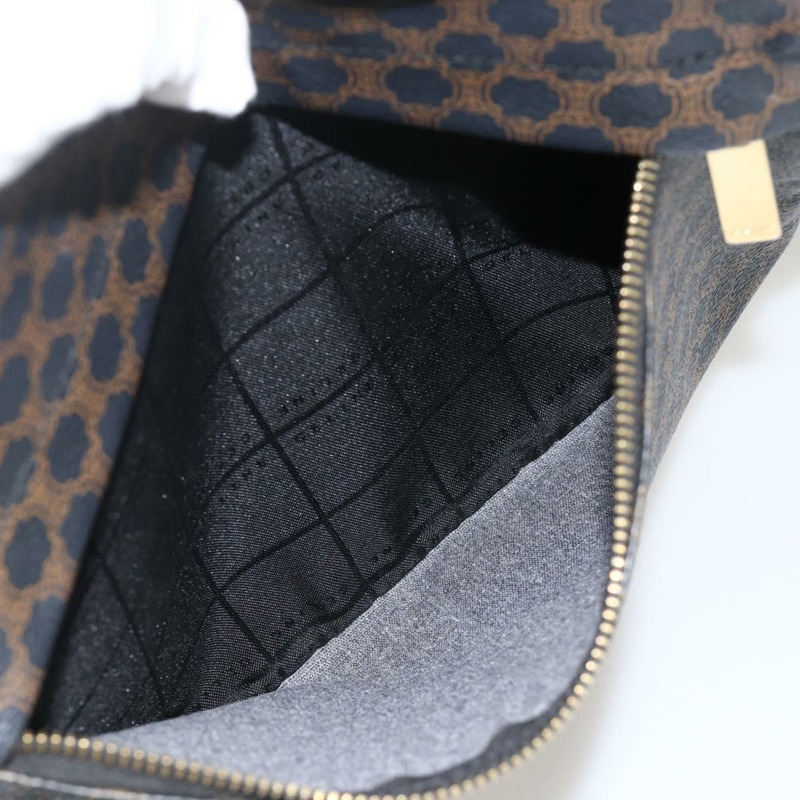 【日本直送】CELINE Macadam帆布肩背包 PVC皮革 黑色金色 正品 YKZ1522A-22
