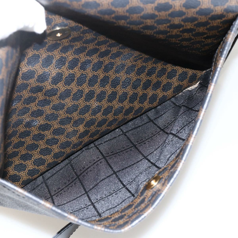 【日本直送】CELINE Macadam帆布肩背包 PVC皮革 黑色金色 正品 YKZ1522A-23