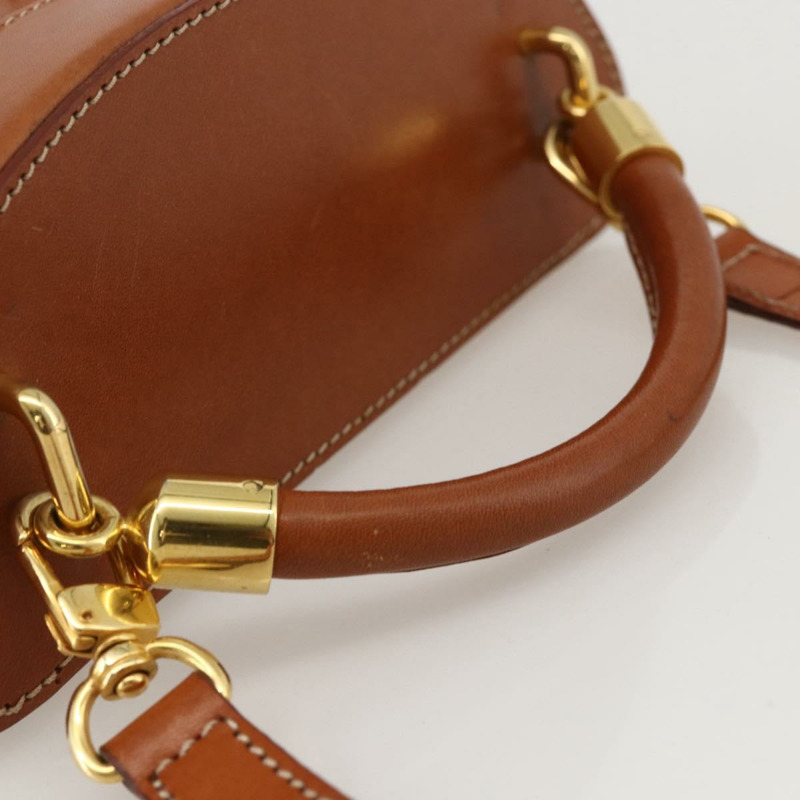 【日本直送】CELINE Macadam帆布化妝單肩包 PVC 2way 白色金色 Auth YKZ1368A-6