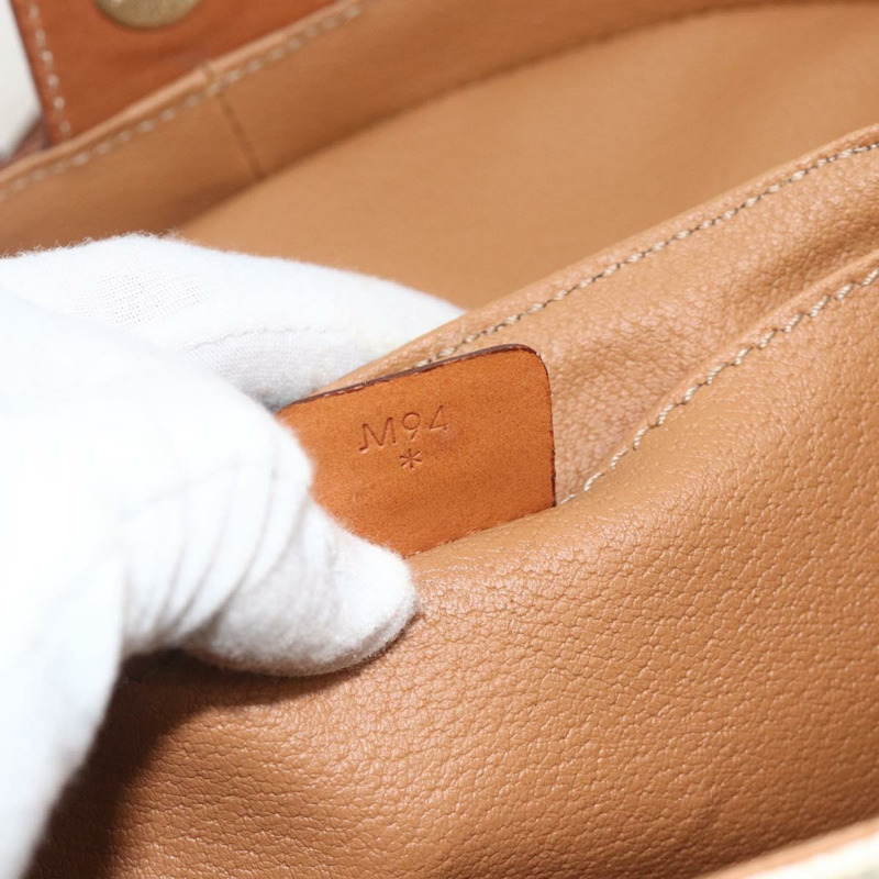 【日本直送】CELINE Macadam帆布化妝單肩包 PVC 2way 白色金色 Auth YKZ1368A-10
