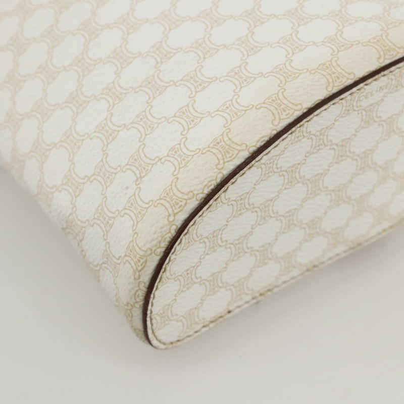 【日本直送】CELINE Macadam帆布化妝單肩包 PVC 2way 白色金色 Auth YKZ1368A-15