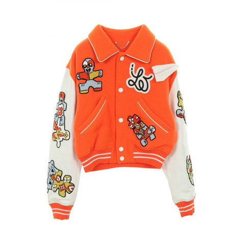 路易威登 (LOUIS VUITTON) 迷你學院風短夾克 #46 RM231 MJY HOL71E 羊毛皮革 二手
