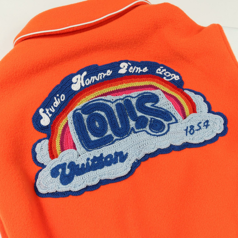 路易威登 (LOUIS VUITTON) 迷你學院風短夾克 #46 RM231 MJY HOL71E 羊毛皮革 二手-8