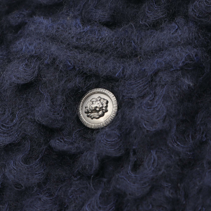 香奈兒 COCO 標誌紐扣 其他外套 P33858V24256 尼龍 Moheya 海軍藍 二手 女-4