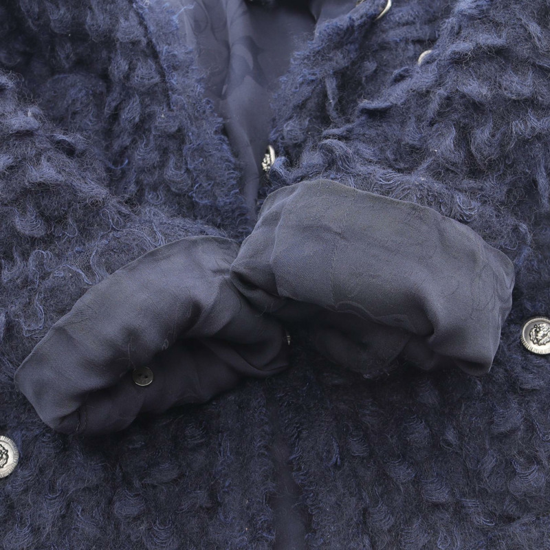 香奈兒 COCO 標誌紐扣 其他外套 P33858V24256 尼龍 Moheya 海軍藍 二手 女-6