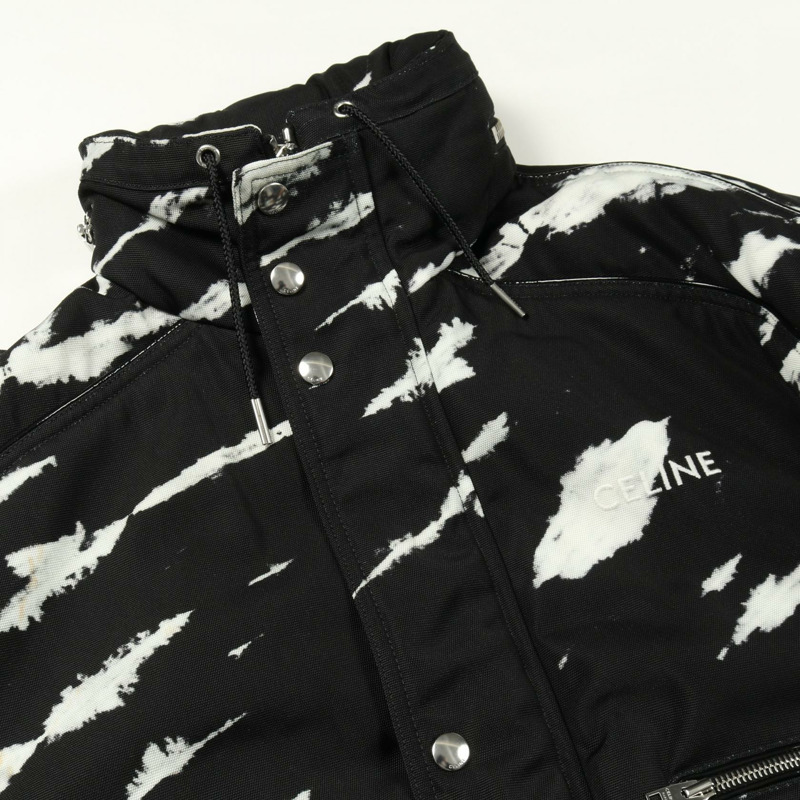 CELINE 紮染短版夾克 其他外套 尼龍 黑色 白色 二手 男士-7