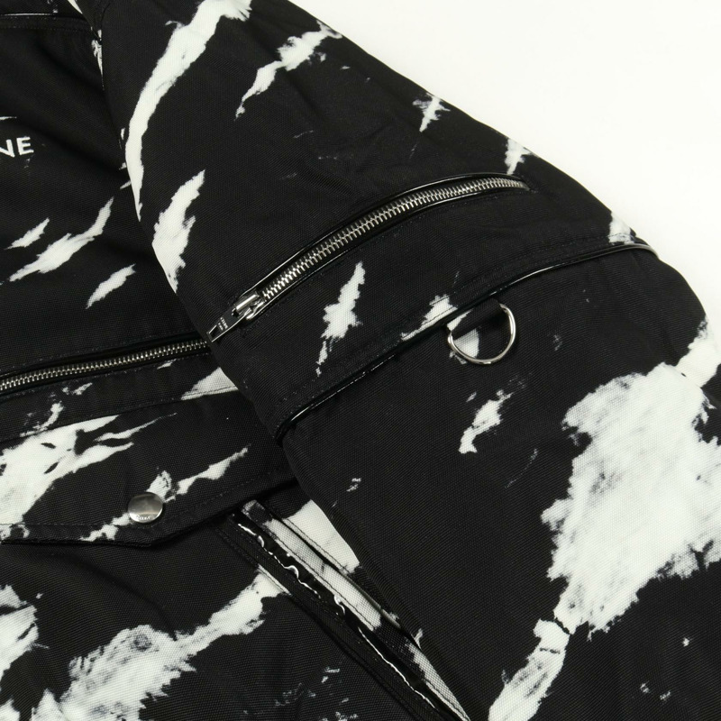 CELINE 紮染短版夾克 其他外套 尼龍 黑色 白色 二手 男士-8