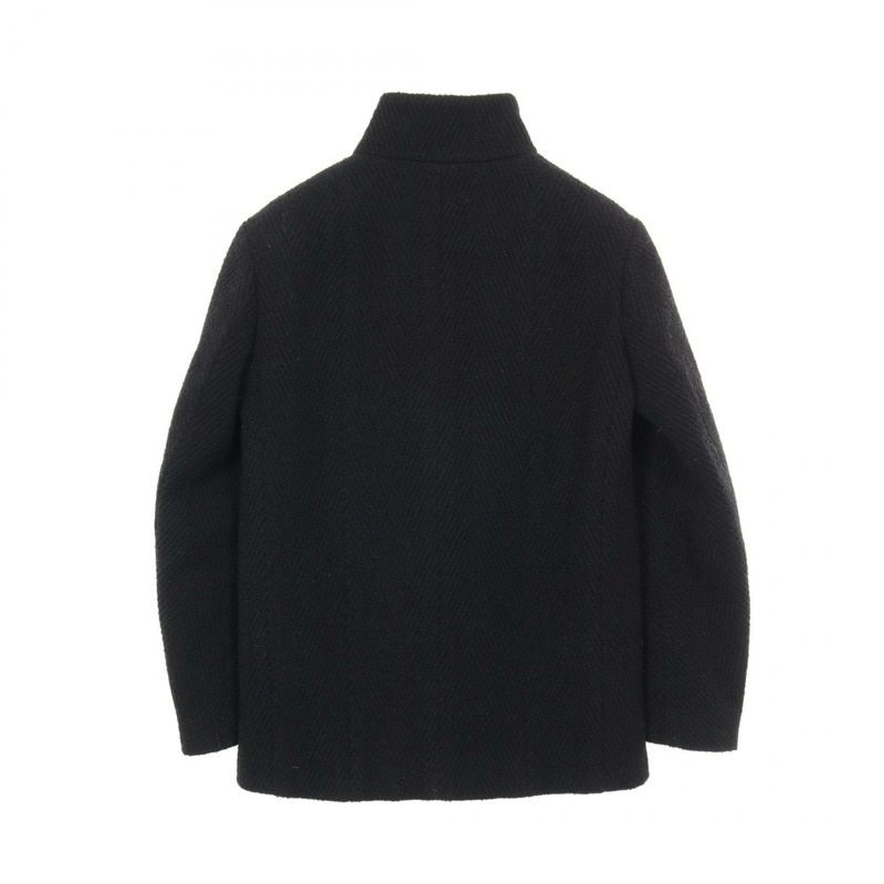 香奈兒 COCO 標誌紐扣 其他外套 羊毛 黑色 二手 女士-1