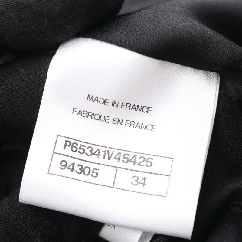 香奈兒 COCO 標誌紐扣 其他外套 羊毛 黑色 二手 女士-4