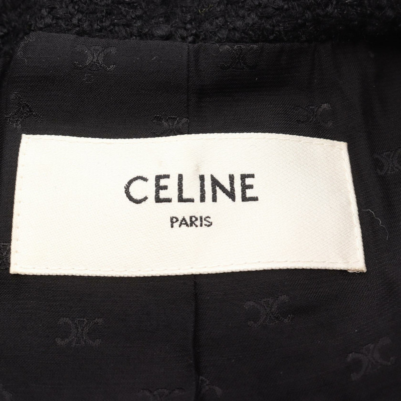 CELINE 斜紋軟呢其他外套羊毛棉黑色二手女裝-2