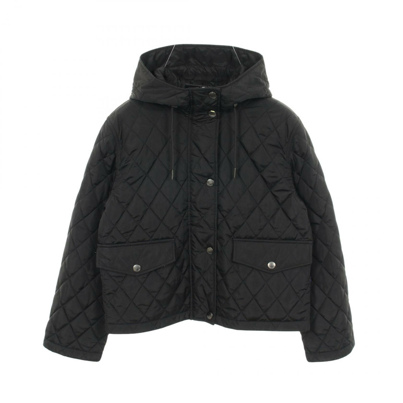 BURBERRY Nova格紋襯裡，連帽外套，其他款式，尼龍材質，黑色，二手女款-0