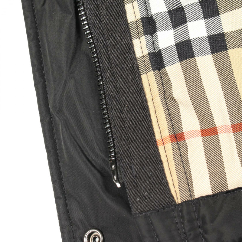 BURBERRY Nova格紋襯裡，連帽外套，其他款式，尼龍材質，黑色，二手女款-6
