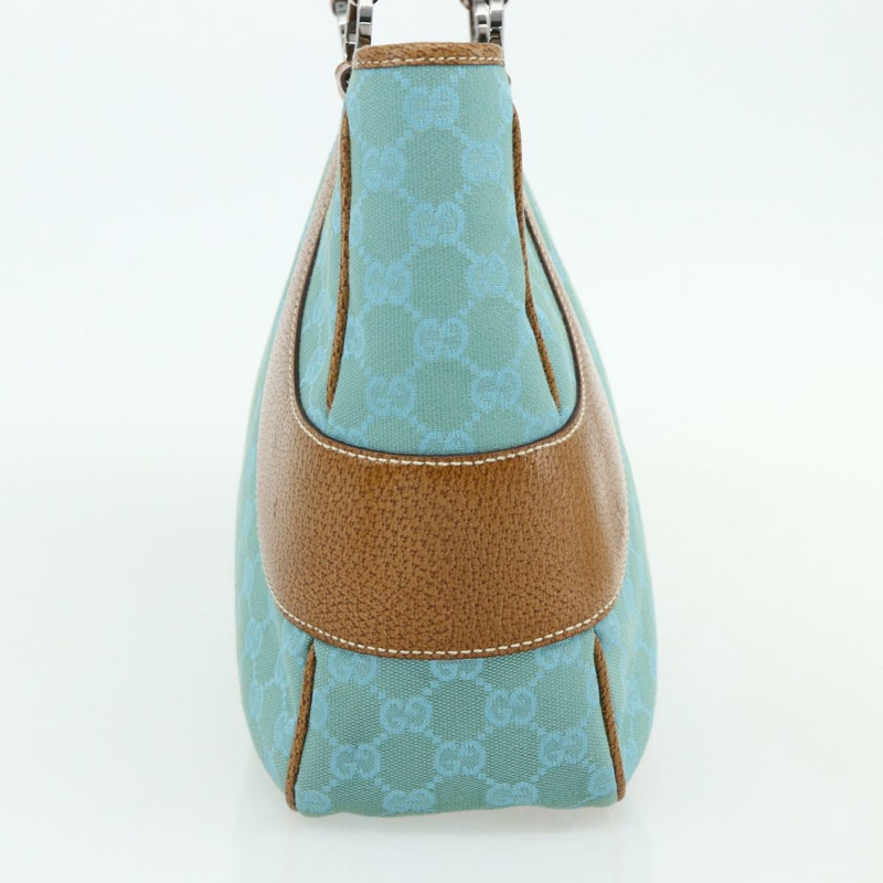 【日本直送】GUCCI GG帆布手提包 藍色銀色 113011 正品 YKZ1546A-2