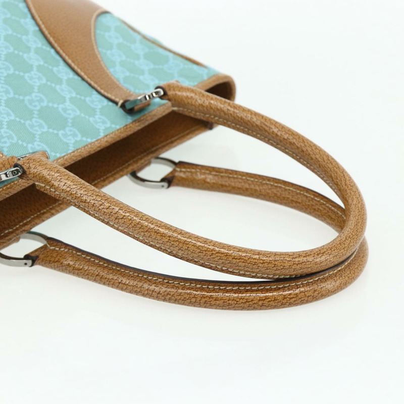 【日本直送】GUCCI GG帆布手提包 藍色銀色 113011 正品 YKZ1546A-6