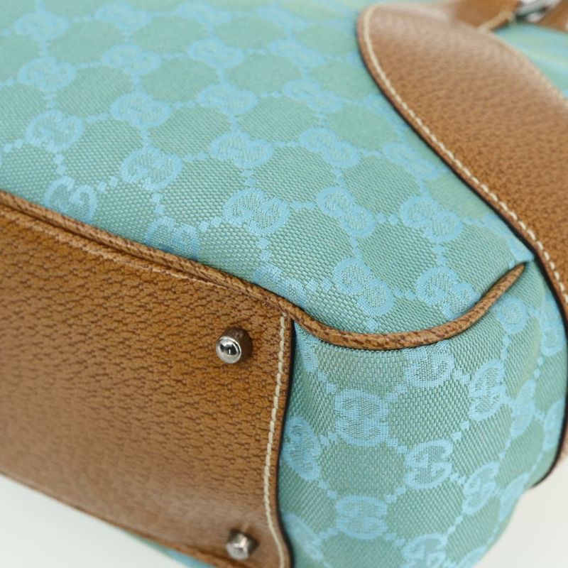 【日本直送】GUCCI GG帆布手提包 藍色銀色 113011 正品 YKZ1546A-7