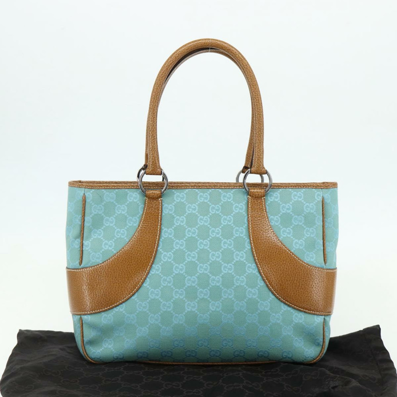 【日本直送】GUCCI GG帆布手提包 藍色銀色 113011 正品 YKZ1546A-11