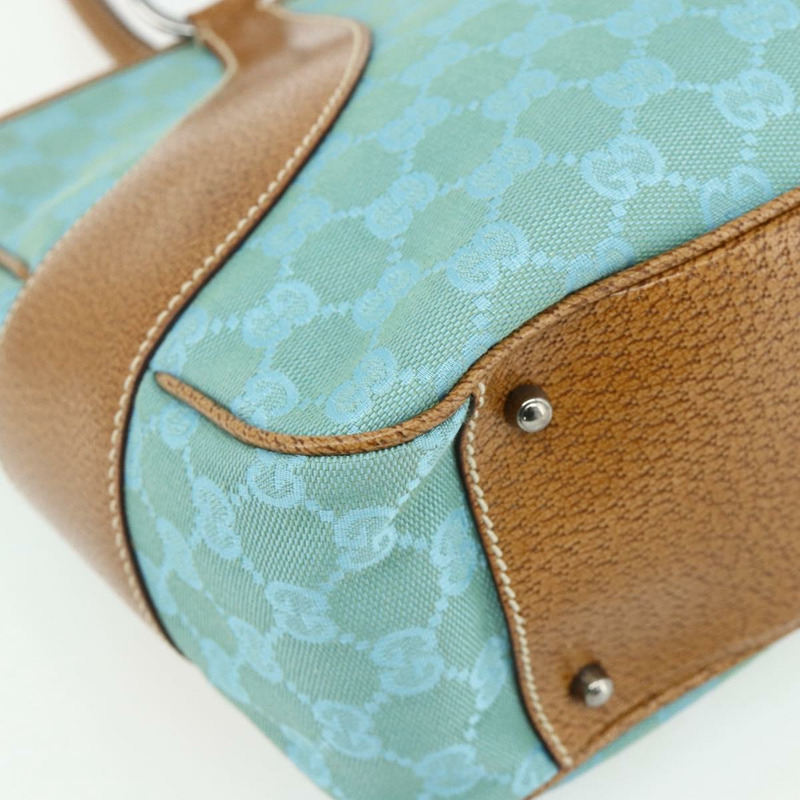 【日本直送】GUCCI GG帆布手提包 藍色銀色 113011 正品 YKZ1546A-14