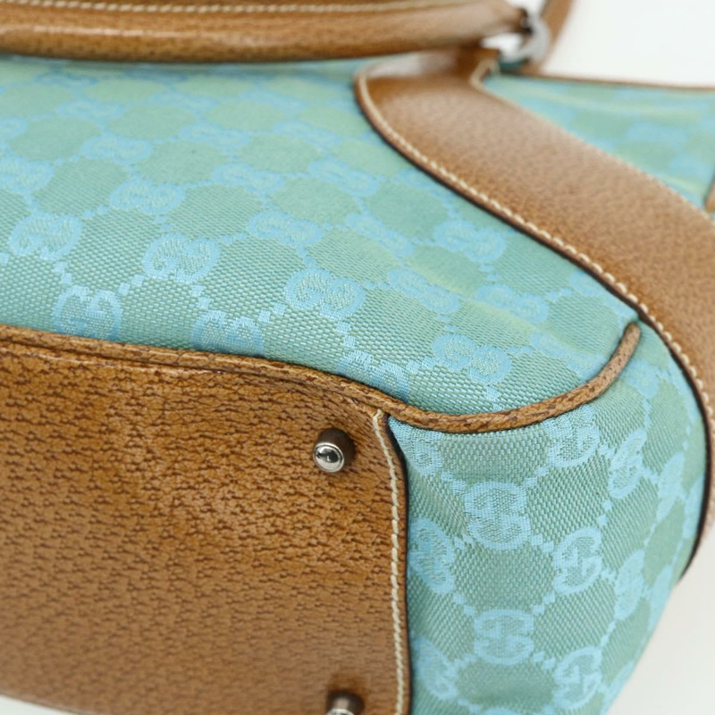 【日本直送】GUCCI GG帆布手提包 藍色銀色 113011 正品 YKZ1546A-15
