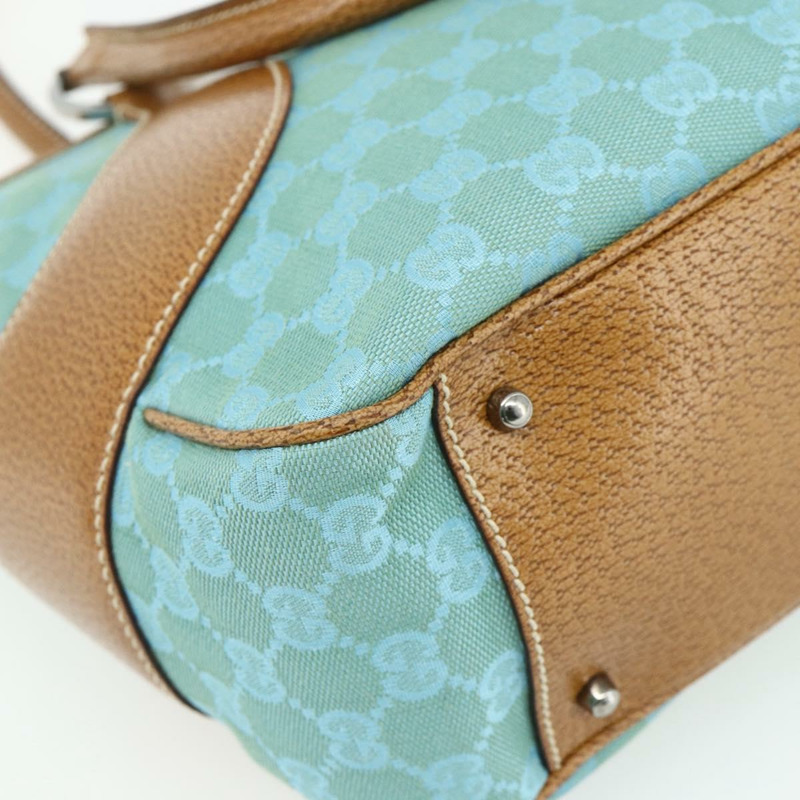 【日本直送】GUCCI GG帆布手提包 藍色銀色 113011 正品 YKZ1546A-16