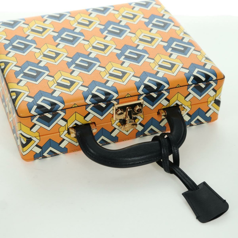 【日本直送】GUCCI 幾何 G 撲克套裝手提包 皮革 黃金色 662474 正品 YKZ1541SAM-5