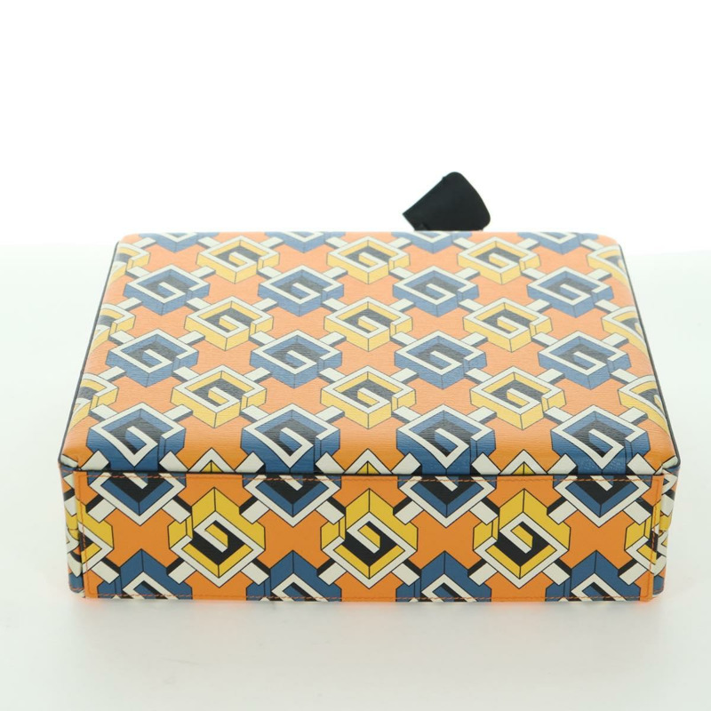 【日本直送】GUCCI 幾何 G 撲克套裝手提包 皮革 黃金色 662474 正品 YKZ1541SAM-8