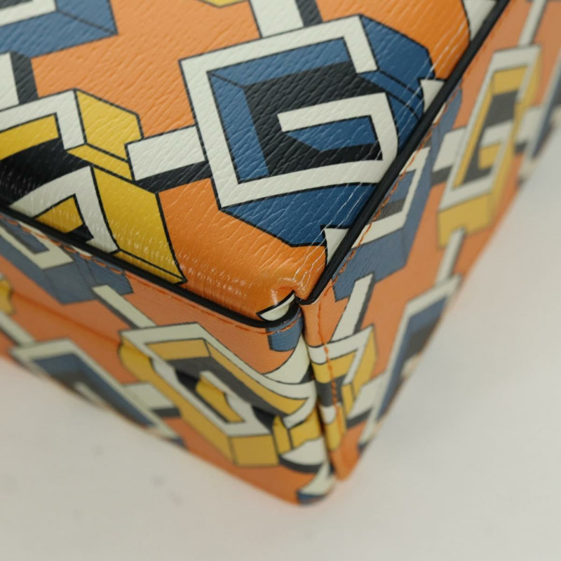 【日本直送】GUCCI 幾何 G 撲克套裝手提包 皮革 黃金色 662474 正品 YKZ1541SAM-11