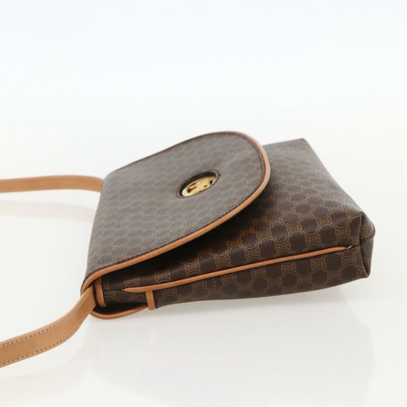 【日本直送】CELINE Macadam帆布馬車包 PVC皮革 棕色 金色 正品 175596A-2