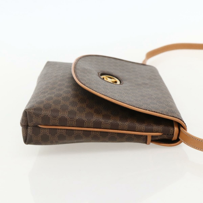 【日本直送】CELINE Macadam帆布馬車包 PVC皮革 棕色 金色 正品 175596A-3