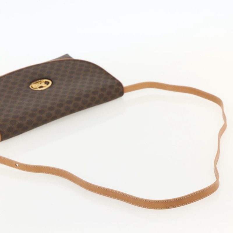 【日本直送】CELINE Macadam帆布馬車包 PVC皮革 棕色 金色 正品 175596A-6