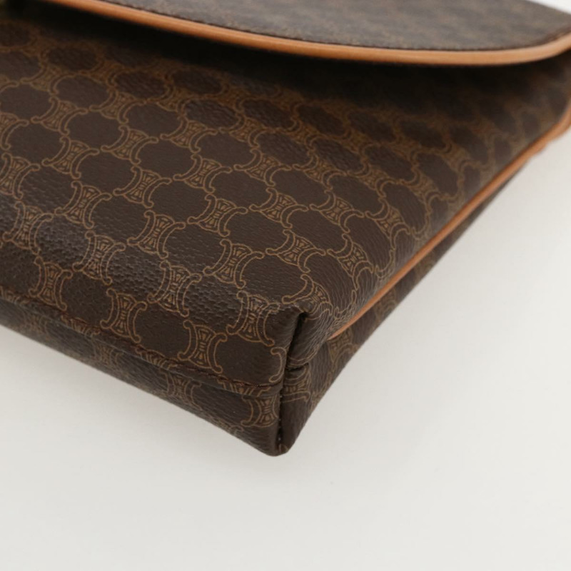 【日本直送】CELINE Macadam帆布馬車包 PVC皮革 棕色 金色 正品 175596A-8
