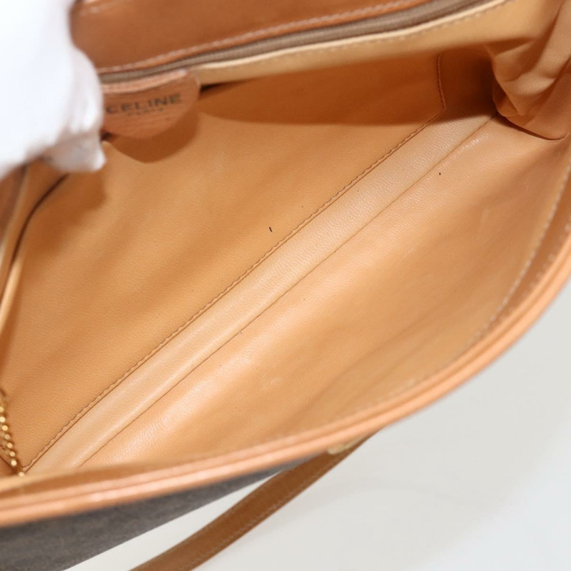 【日本直送】CELINE Macadam帆布馬車包 PVC皮革 棕色 金色 正品 175596A-10