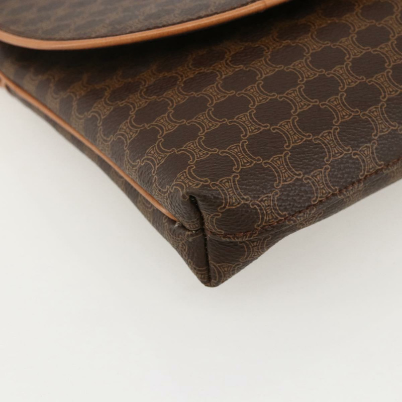 【日本直送】CELINE Macadam帆布馬車包 PVC皮革 棕色 金色 正品 175596A-13