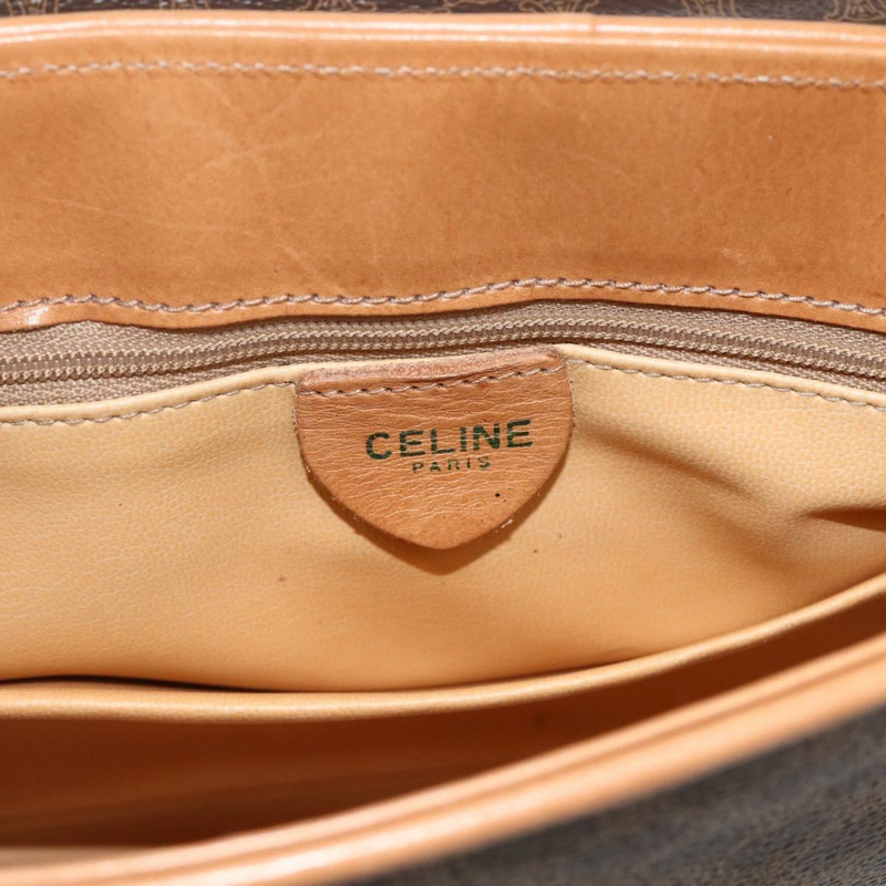 【日本直送】CELINE Macadam帆布馬車包 PVC皮革 棕色 金色 正品 175596A-17