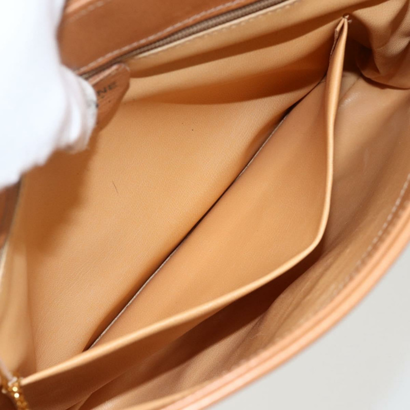 【日本直送】CELINE Macadam帆布馬車包 PVC皮革 棕色 金色 正品 175596A-22