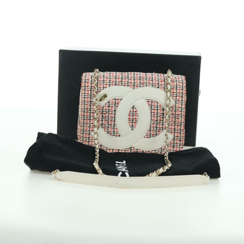 【日本直送】香奈兒 (CHANEL) Matelasse 鏈條肩背包，斜紋軟呢多色，金色雙C標誌，貨號 175638M-11