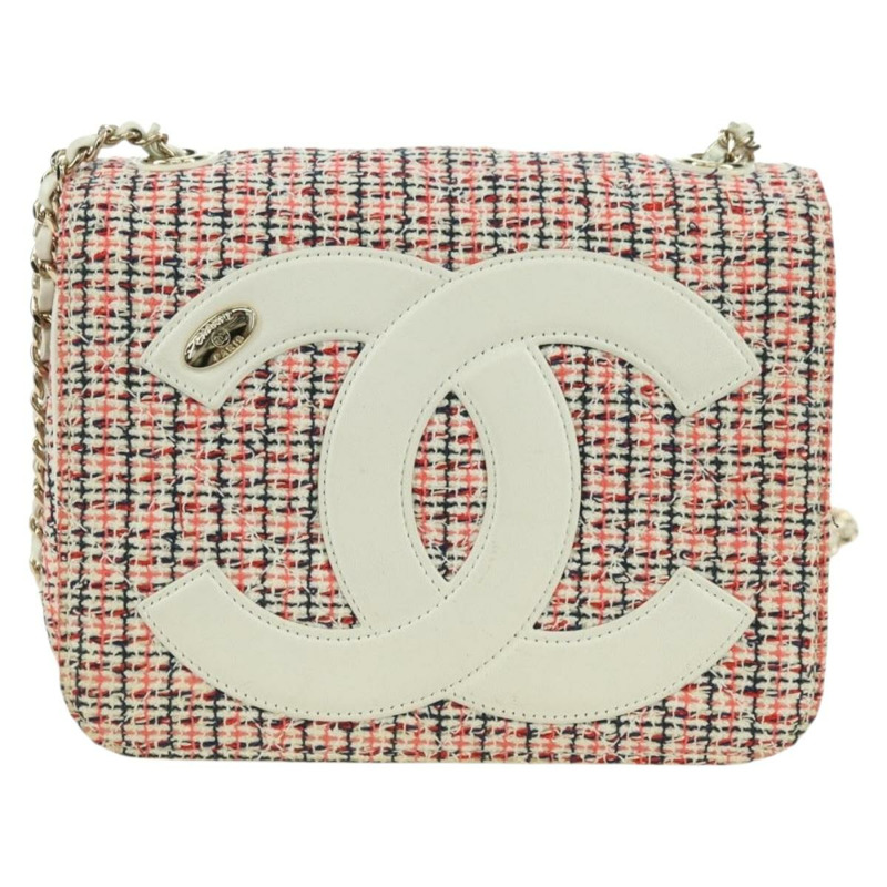 【日本直送】香奈兒 (CHANEL) Matelasse 鏈條肩背包，斜紋軟呢多色，金色雙C標誌，貨號 175638M-12