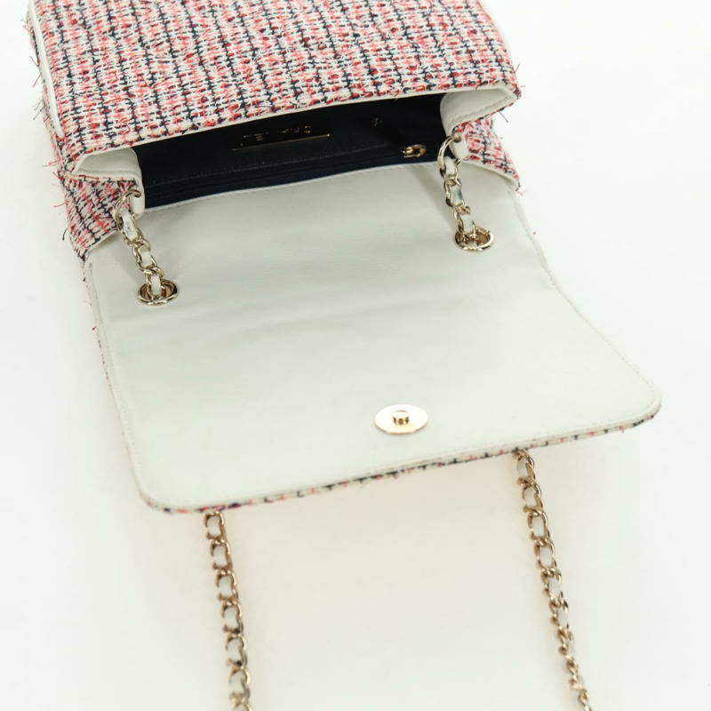 【日本直送】香奈兒 (CHANEL) Matelasse 鏈條肩背包，斜紋軟呢多色，金色雙C標誌，貨號 175638M-21