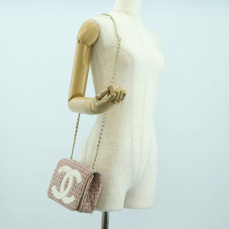 【日本直送】香奈兒 (CHANEL) Matelasse 鏈條肩背包，斜紋軟呢多色，金色雙C標誌，貨號 175638M-27