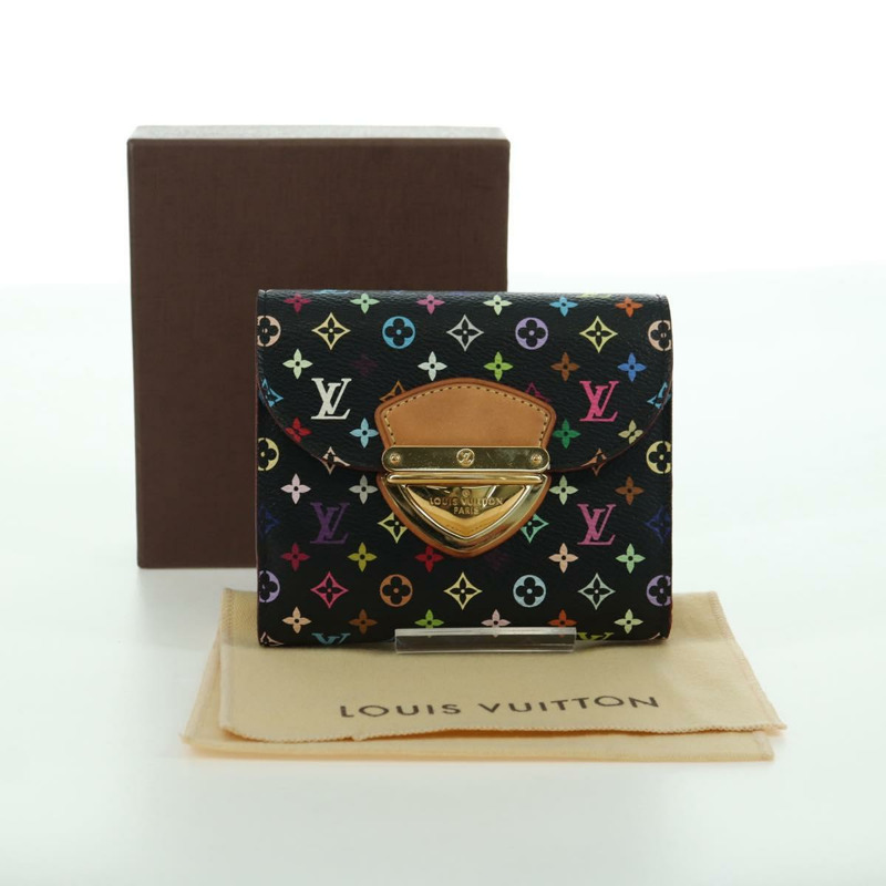 【日本直送】路易威登 (LOUIS VUITTON) 多色 Portefeuille Joy 皮夾 黑色 M60282 LV 正品 175664SAV-11