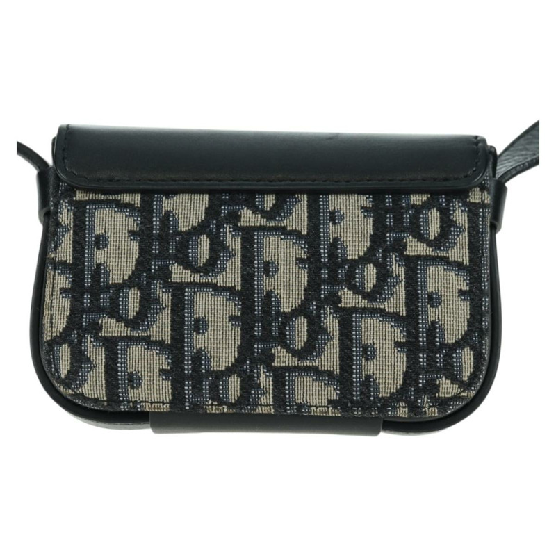 【日本直送】Christian Dior Trotter帆布Dior Lock肩背包，海軍藍/銀色，正品，貨號175822M-1