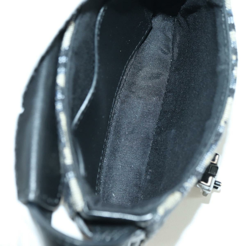 【日本直送】Christian Dior Trotter帆布Dior Lock肩背包，海軍藍/銀色，正品，貨號175822M-10