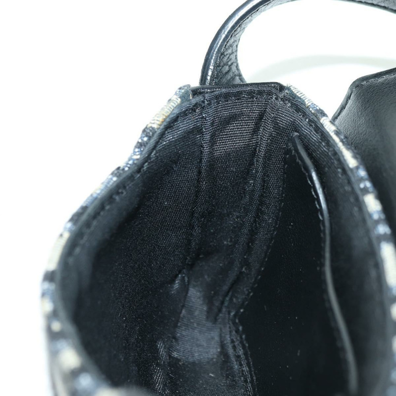 【日本直送】Christian Dior Trotter帆布Dior Lock肩背包，海軍藍/銀色，正品，貨號175822M-21