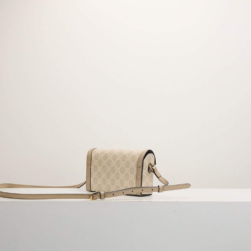 二手Gucci 1955橫版手機包/燕麥色-2