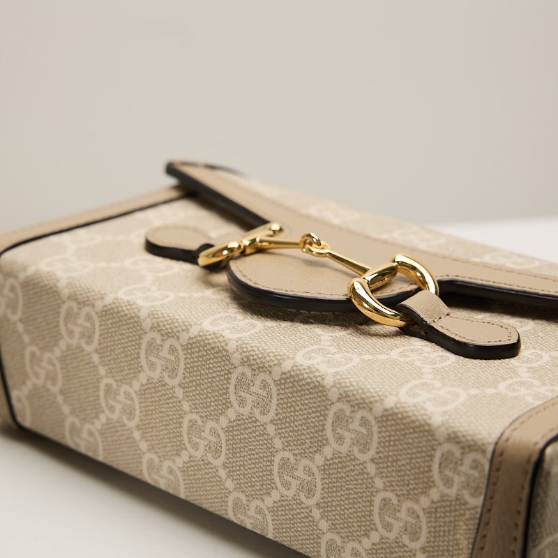二手Gucci 1955橫版手機包/燕麥色-3