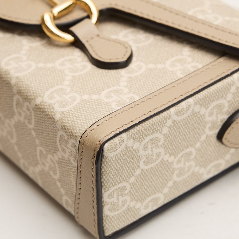 二手Gucci 1955橫版手機包/燕麥色-5