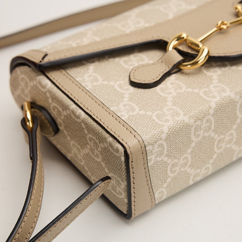 二手Gucci 1955橫版手機包/燕麥色-7