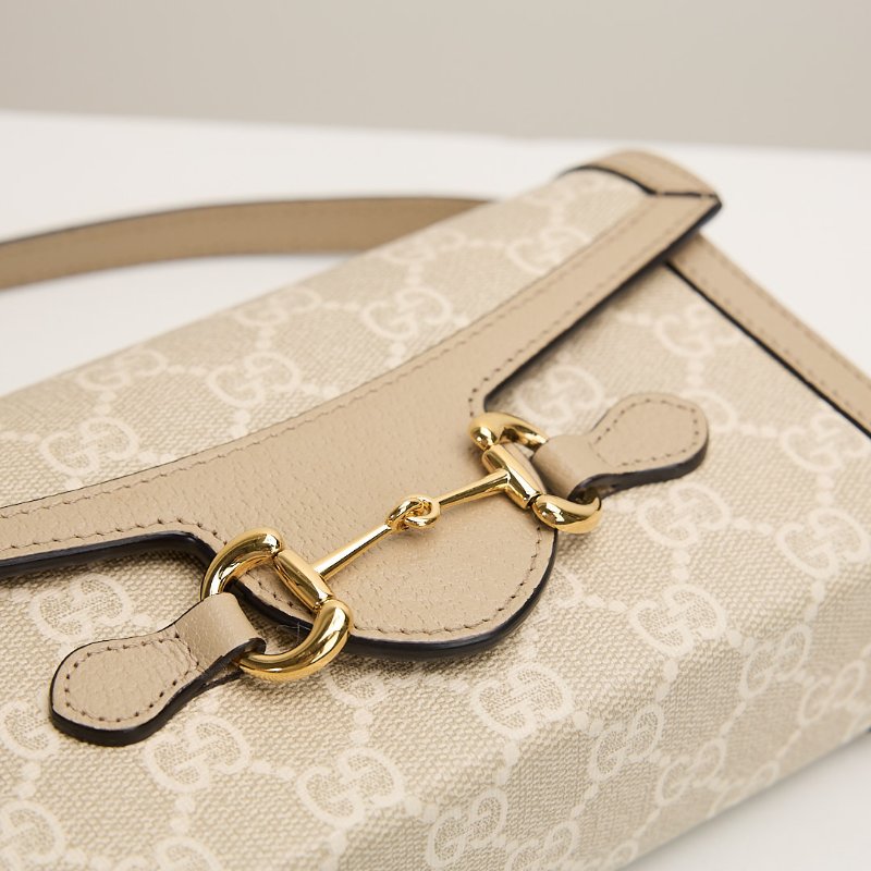 二手Gucci 1955橫版手機包/燕麥色-8