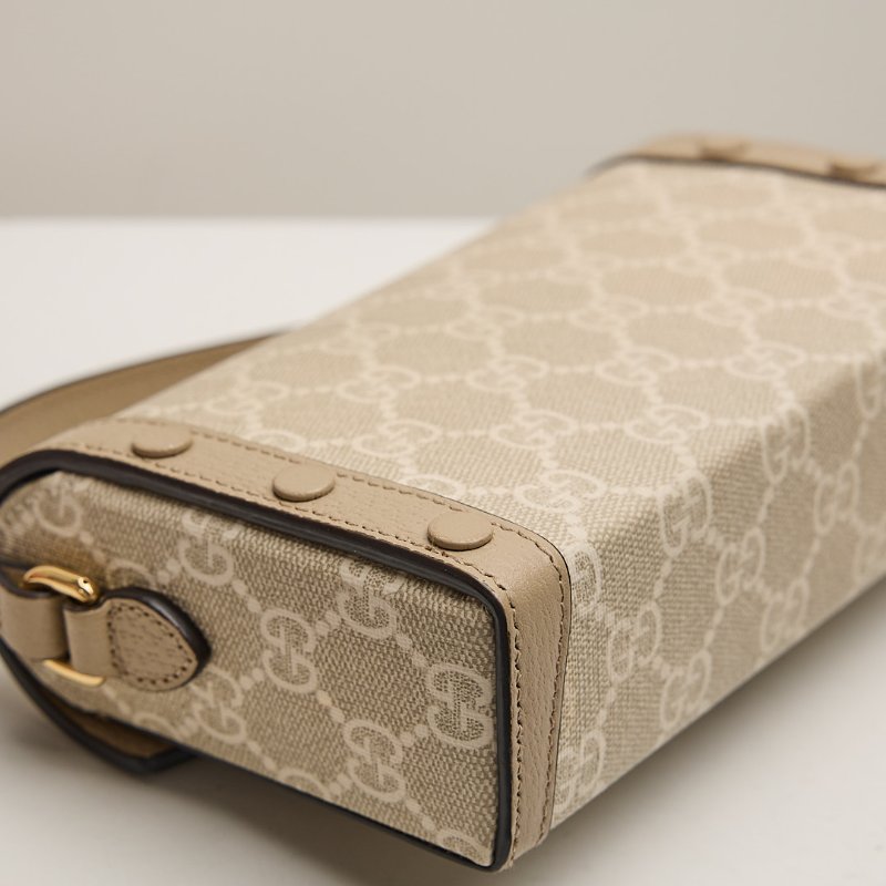 二手Gucci 1955橫版手機包/燕麥色-9