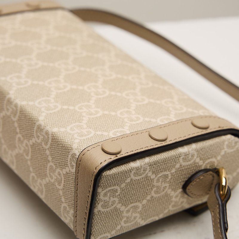 二手Gucci 1955橫版手機包/燕麥色-11